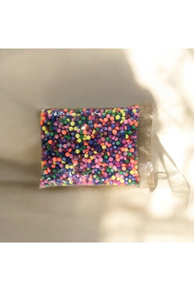 Yumuşakkeçe 250 g mărgele cu litere plate de culori mixte - Material pentru d...