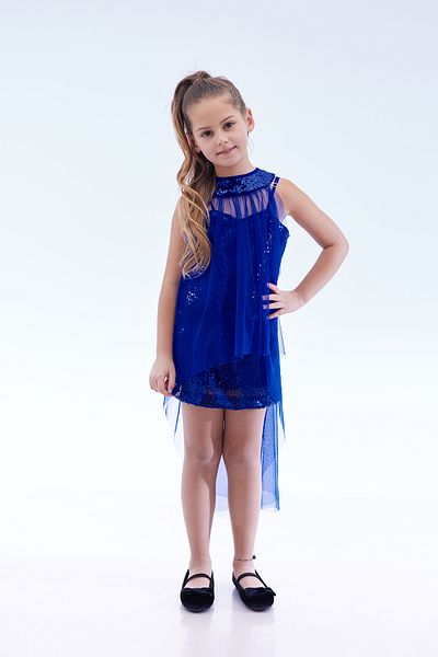 AHENGİM Trendy Sequin Cape Girls' Evening Dress - Ak2244