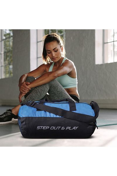 Nivia Beast-3 Gym Bag|blue/black| Polyester Shoulder Bag With Shoes Compartment | Unisex Fitness Bag