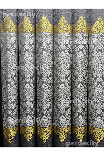 PERDECITY Damaks Pattern Background Curtain 100cm Suitable for Each Room 1X3 Tight Pleats