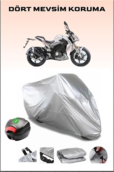 Breen Benelli 125-S için Arka Çanta Uyumlu Motosiklet Branda, Gri, Güvenli, S...