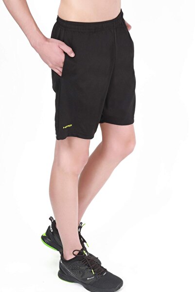 Head Hbs-1092 Badminton Shorts | Black, Medium | Polyester | Side Sliding Pockets | Flexible and Comfortable