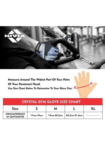 Nivia Crystal Gym Gloves (L)