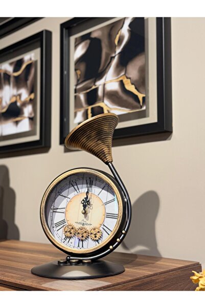 Evdema Vitale Metal Korna Duvar Saati 23.5*23.5*39 cm AK.JI0039