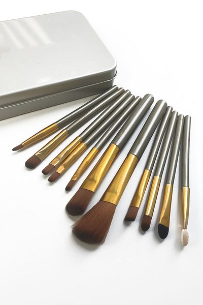 Chavin 11 Pieces Makeup Brush Set - Tin, Foundation Eyeshadow Eyeliner Brush Cin826Khv