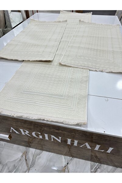 Narin Yatak Odası 3'lü Halısı Krem&Beyaz Renk Asaryün ARGIN HALI