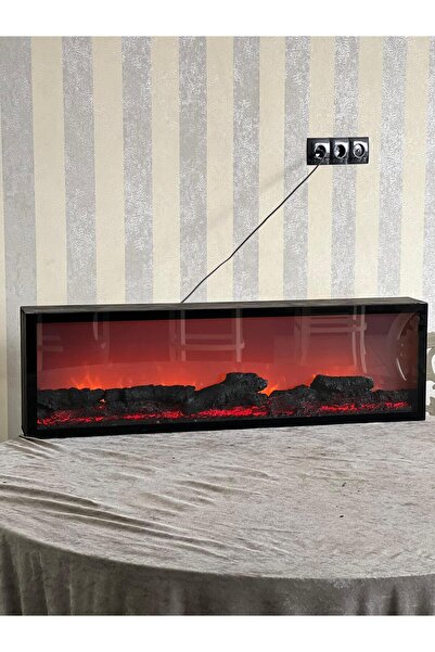 Home Köz Efektli 3 Boyutlu Şömine - Farklı Renk Modları - Uzaktan Kumandalı S...