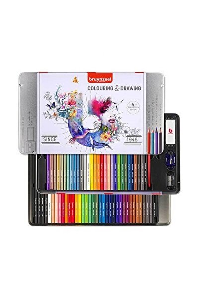 Bruynzeel Colouring & Drawing Kuru-Sulu-Metalik-Dereceli Kalem Çizim ve Boyama Seti 70li