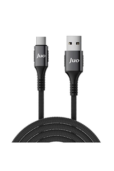 Juo 66W USB-A to Type-C Örgülü Hızlı Şarj ve Data Kablosu 1 Metre