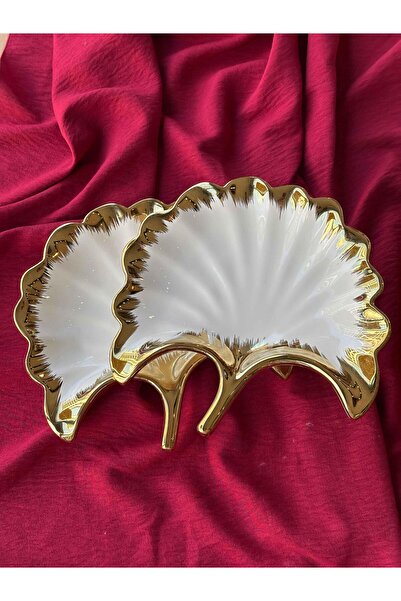 ROSSEV طبق تقديم أوراق الجنكة، عبوة من قطعتين