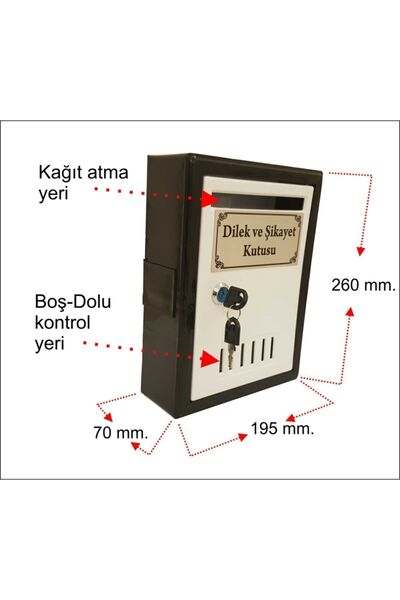 TK WOOD CRAFTS صندوق الرغبات والشكوى البلاستيكي المغلق