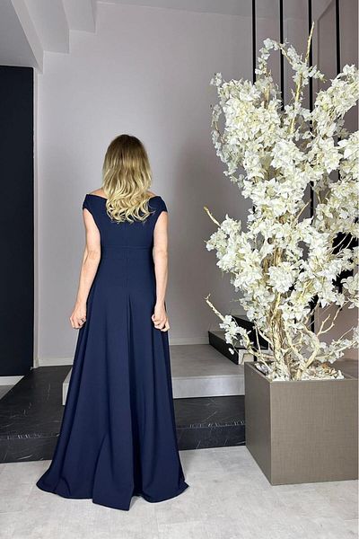gesmoda Βραδινό φόρεμα Navy Blue Maxi - G0966