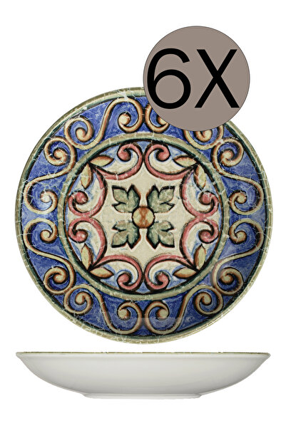 İD FİNE ID FINE Porselen Amalfi Valle Çukur Tabak 20 cm 550 cc 6'lı Takım 20203-121120