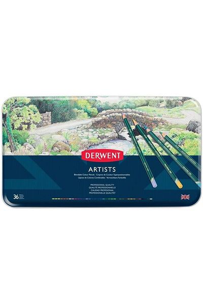 Derwent Artists 36 Color Mixable Dry Paint Set
