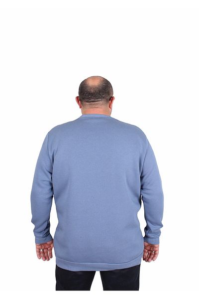 Starbattal Sweat Core pentru bărbați de mărime mare - gâtul zero, 3ip, ALBASTRU 1975 24209