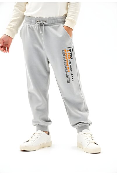 panios kids Φούτερ Jogger με στάμπα Urban Style με λεπτομέρεια από καουτσούκ στη μέση