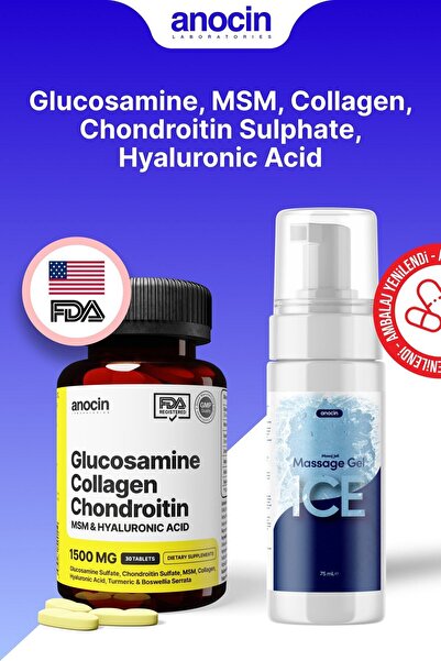 anocin Glucosamine Collagen Complex 30 Tablet + Ice Glucosamıne Jel 75 ml