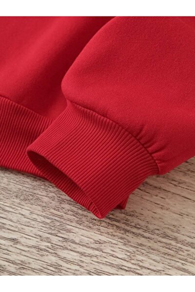 EVIus Ελαφρύ και ευέλικτο φούτερ Love B με τύπωμα για την ημέρα του Αγίου Βαλεντίνου - Άνετη εφαρμογή με 3 κλωστές