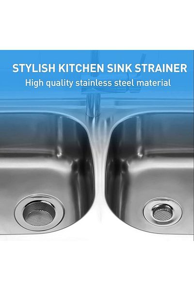 UYT LİFE 9 cm Stainless Steel Kitchen Sink Strainer Anti Clogging Drain Stopper