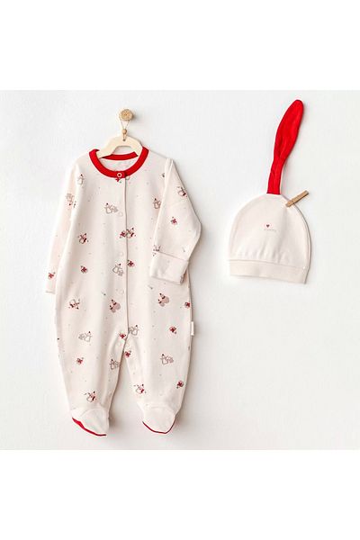 Eng Penguin Duck Jumpsuit Set Ecru