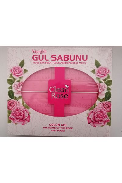 Clean Rose Natural Bath Soap with Rose Extract, Rose Petals 4X80G