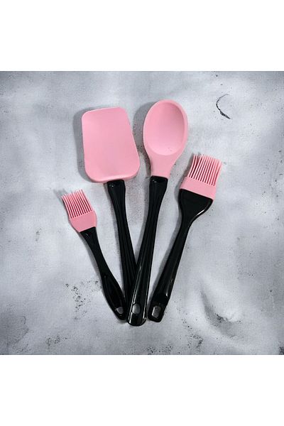 AKTURK HOME Set of 4 Silicone Spoons and Spatulas