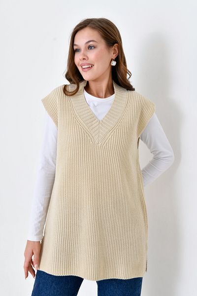 NİSUM MODA Nisum V-Neck Knitwear Slip Pullover