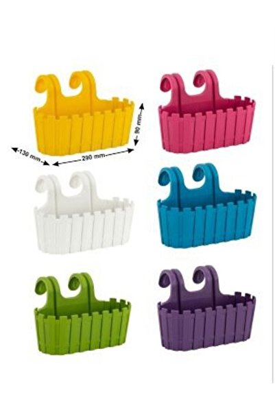 Poliwork Akasya Balkon Saksı Kolay Askı 30 Cm 3 Lt Pembe Sarı Mavi Mor Beyaz ...