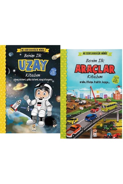 Sincap Kitap Ne Sorsan Bilir Minik Uzay + Araçlar / 2 Kitap Set