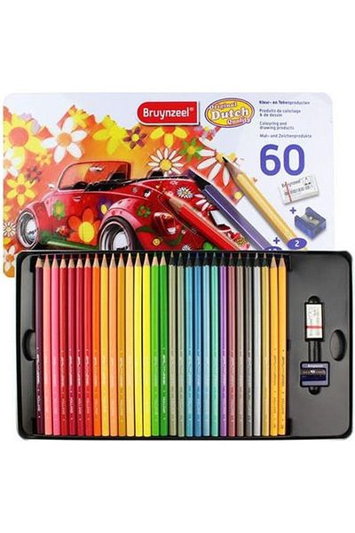 Bruynzeel 60 Pieces Dry Paint Set - Tin Box