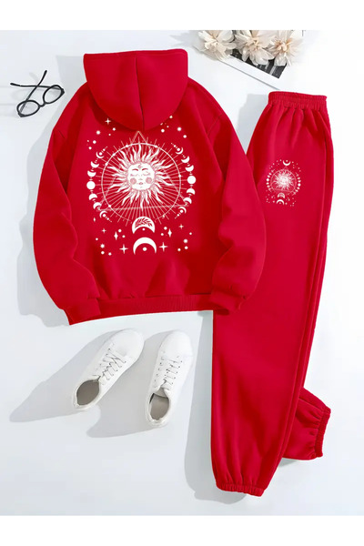 Eritqaa Printed Oversized Tracksuit Set