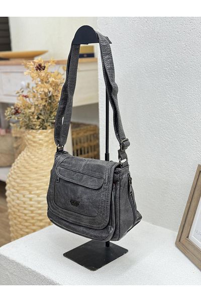 NUR KARACA CCS 17490 - Geantă Crossbody din piele pentru femei