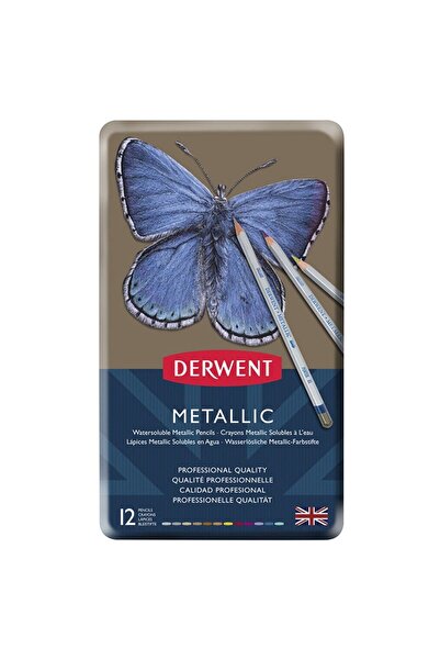 Derwent Metallic 12-Piece Tin Box