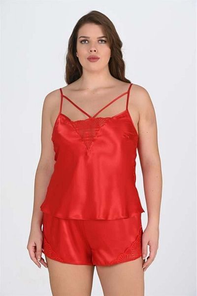 Aria's Closet Plus Size Red Shorts Set 1076