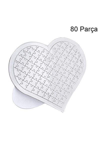 Photo Garage Kişiye Özel Kalpli Fotoğraflı Yapboz Puzzle - 80 Parça A4 Resimli Pazıl Yapboz Sevgili Hediye