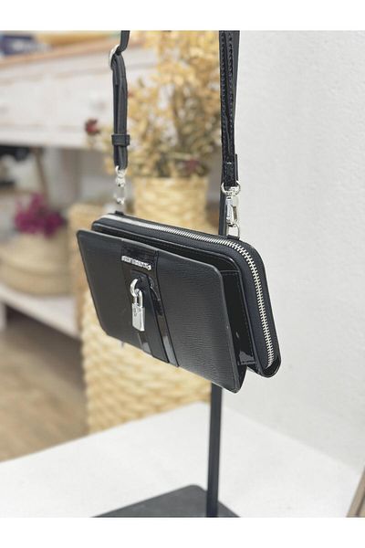 Silver Polo Silver Polo 1138 Portofel pentru femei cu curea Suport telefon