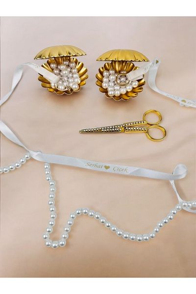 CyzHome Brina Oyster Ring and Promise Scissors Set