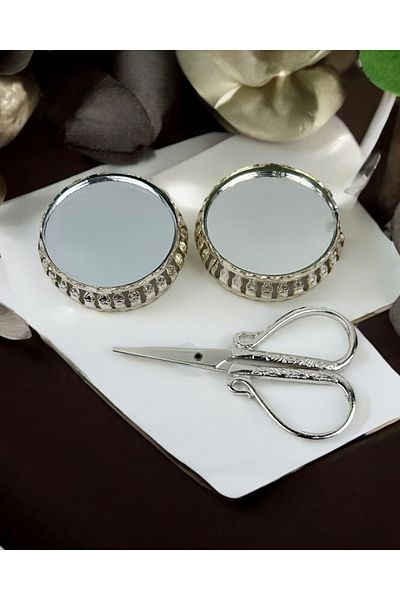 CyzHome Symbiosis Silver Mirrored Rises and Promise Scissors Set