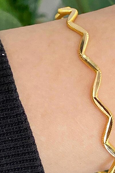 8 Gram 22 Ayar Yatırımlık Zigzag Ajda Bilezik