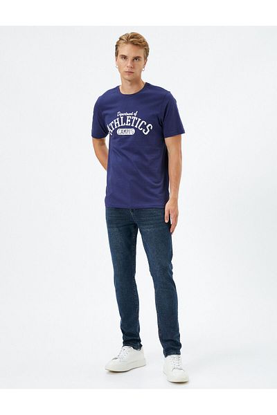 Koton College Printed T-Shirt Crew Neck Short Sleeve Cotton