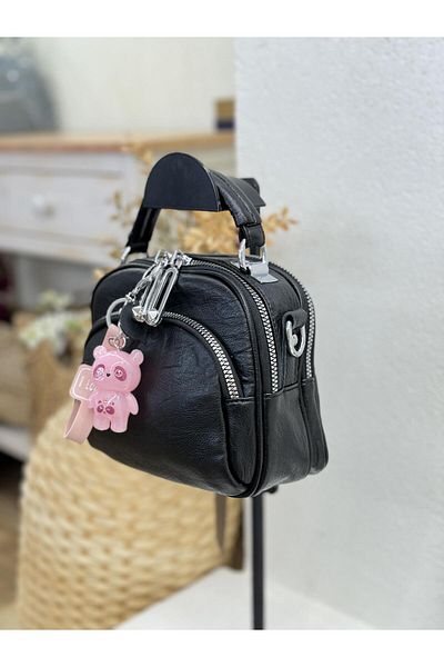 Matthew Cox 1030 Model Cross Leather Women's Bag with Keychain and Gift