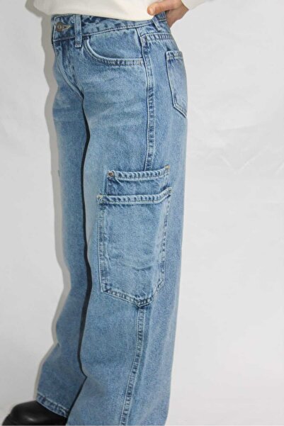 Ede Tekstil PANTALONI JEANS FATA CU BUCURI DE MARFĂ