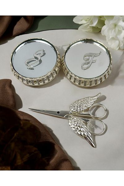 CyzHome Symbiosis Silver Mirrored Rises and Promise Scissors Set