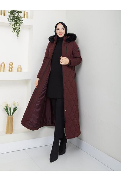 Doque Araboy 125 cm Inflatable Quilted Women's Winter Coat Hoodie 67047