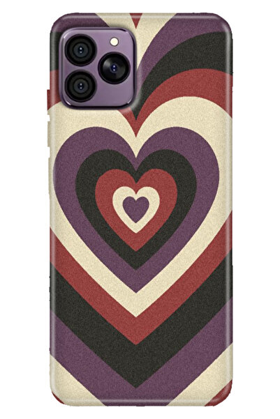 HİKİNG A41 Uyumlu Kılıf Desenli TPU Cover Silikon Mat Kalpler