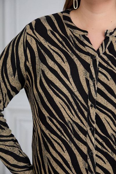 TUSSE Women's Soft Patterned Elegant Plus Size Cashmere Shirt Blouse