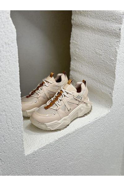 NUR KARACA 24Y65160 Pantofort transparent cu lățime de 5 cm - Dună cu detaliu lateral