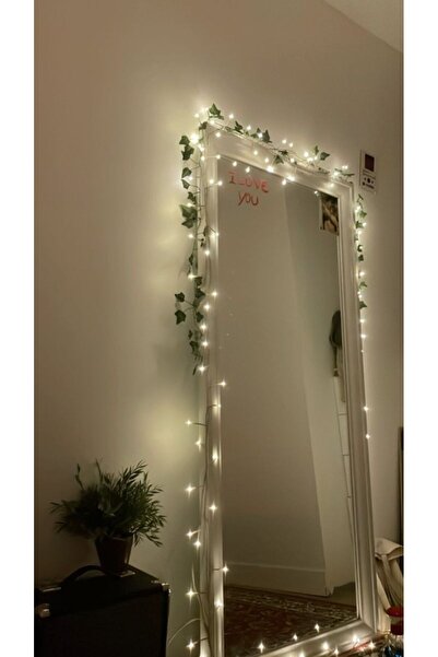 NAHAMİS TRADE Yapay sarmaşık 230 cm  ve 3 metre sarı pilli led yeşil yaprakla...