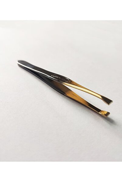 newnet Gold-Smoked Stainless Steel Facial Hair Removal Eyebrow Tweezers - Practical Hold and Use