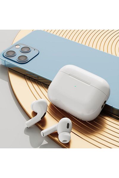 Levore سماعات أذن Airplus 3 Pro TWS اللاسلكية مع شحن لاسلكي - أبيض